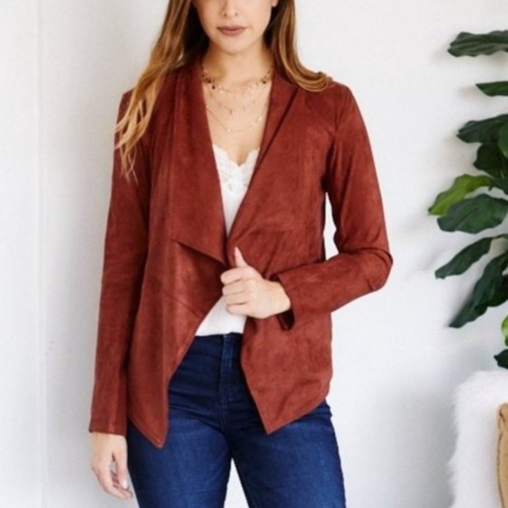 NWT Jacket by BB DAKOTA | Faux Suede | Size: XS | Cherrywood